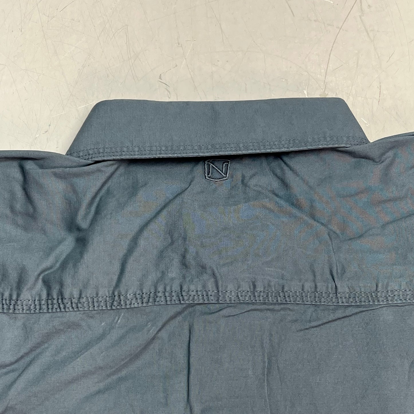 NOBLE OUTFITTERS Short Sleeve Weathered Work Shirt Men's Sz XL-R Light Blue 12005