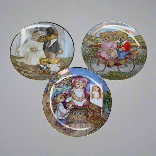 THE FRANKLIN MINT HEIRLOOM COLLECTION (3 PACK)Tandem Teddies By Patricia Brooks