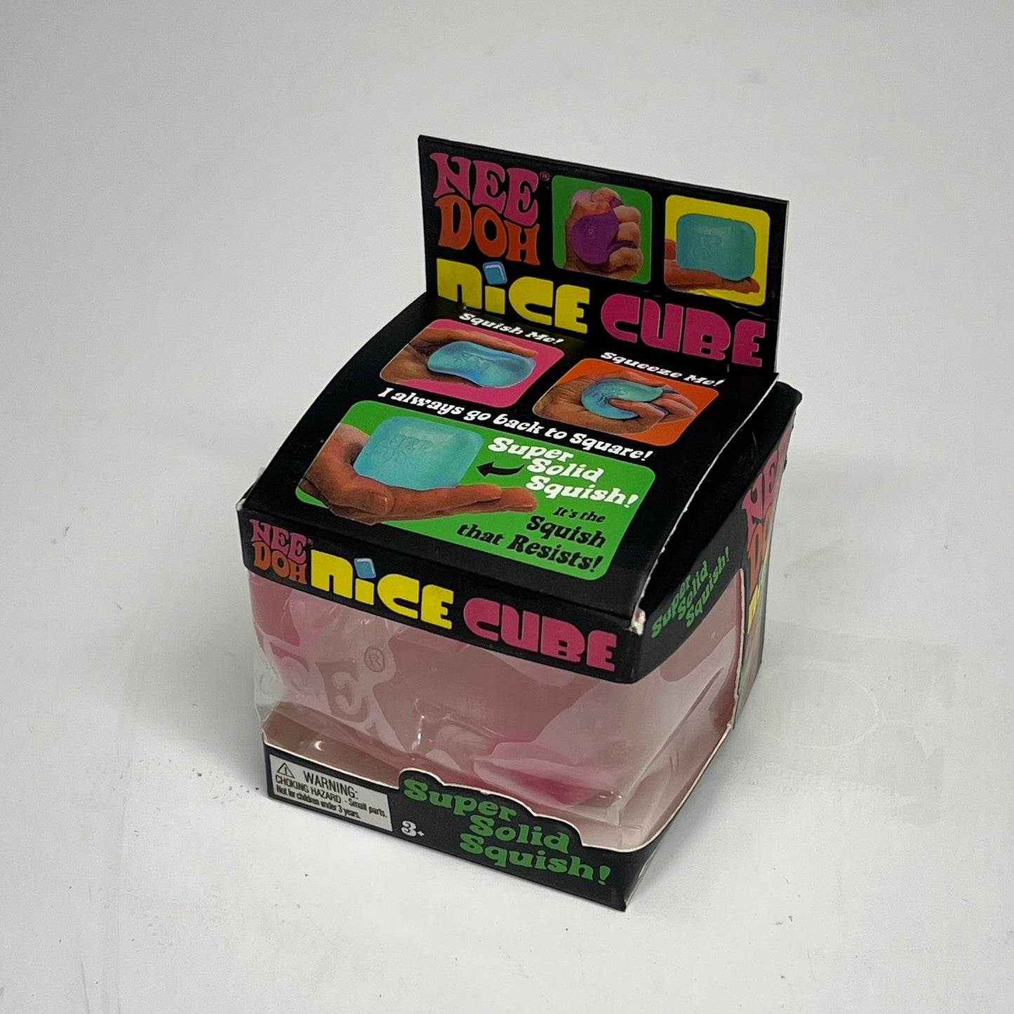 NEE DOH (2 PACK) Nice Cube Super Solid Squish Collectable Light Pink (As-Is)
