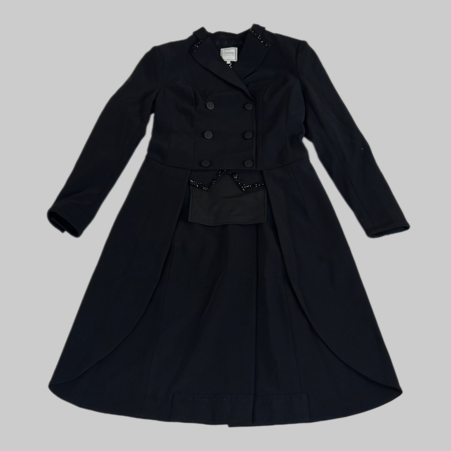 SAMSHIELD Frac Equestrian Jacket w/ Tail Coat Women's Sz US 6, UK, 8, FR 36 Black