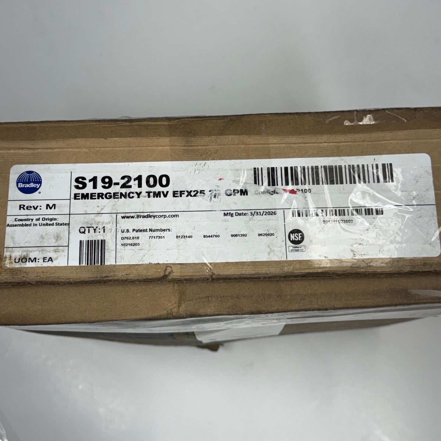 BRADLEY Eyewash Safety Shower Thermostatic Mixing Valve 26 GPM S19-2100