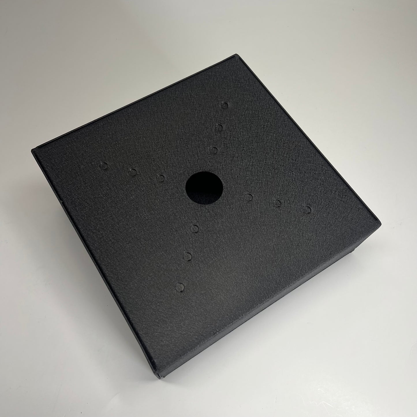 PEDESTAL PRO Square Carbon Steel Housing For Low Voltage 12" Black MC-CS-12-E
