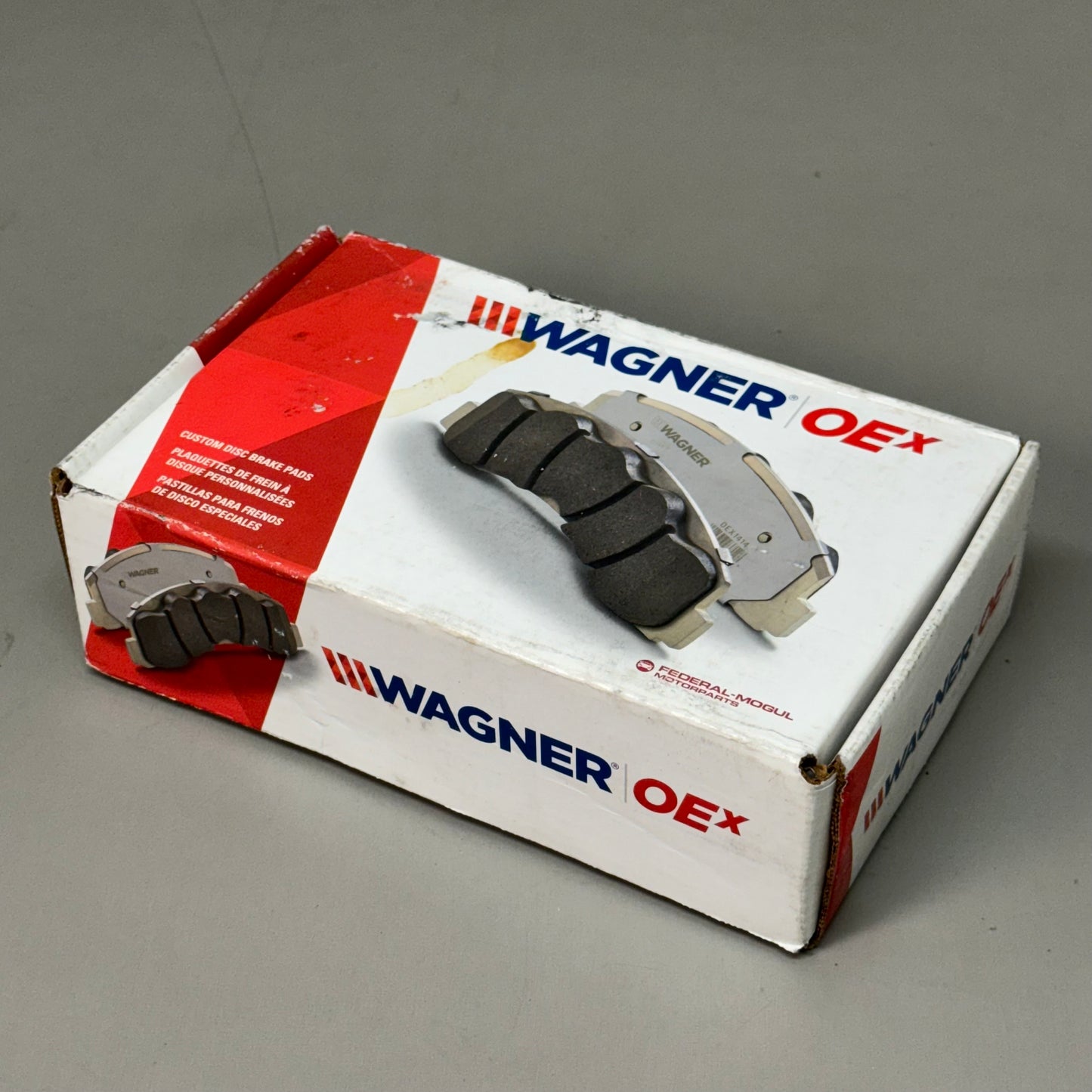 WAGNER OEx Ceramic Disc Brake Pad Set 5 1/2" x 2 1/2" Grey OEX914A