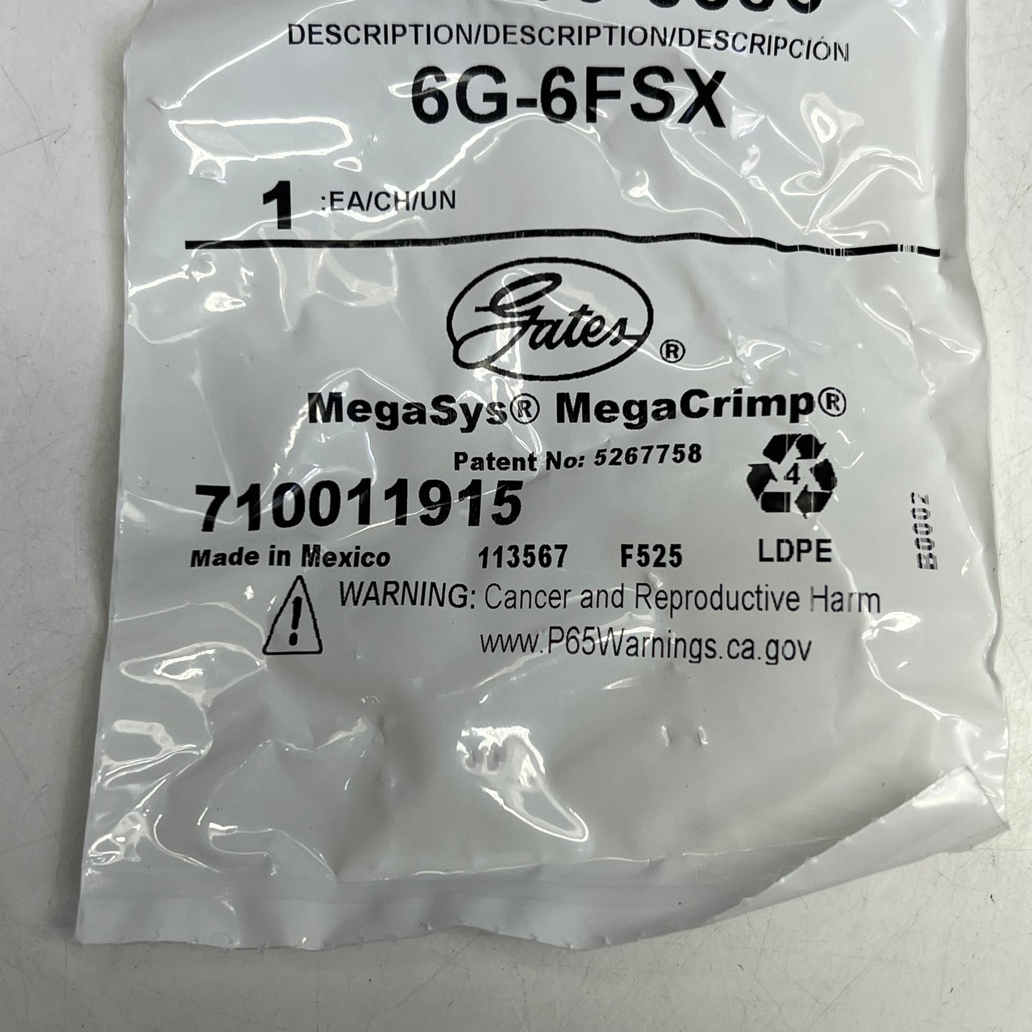 GATES (5 PACK) Female Sae 45° Flare Swivel Coupling 3/8" X 2.44" G25200-0606