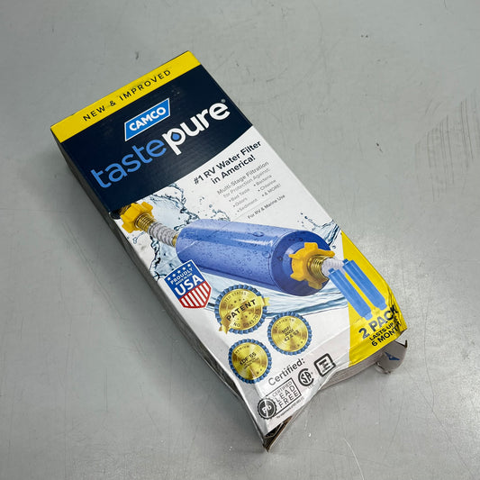 CAMCO (2 PACK) Tastepure RV Water Filter 6-Step Water Filtration Blue 40045