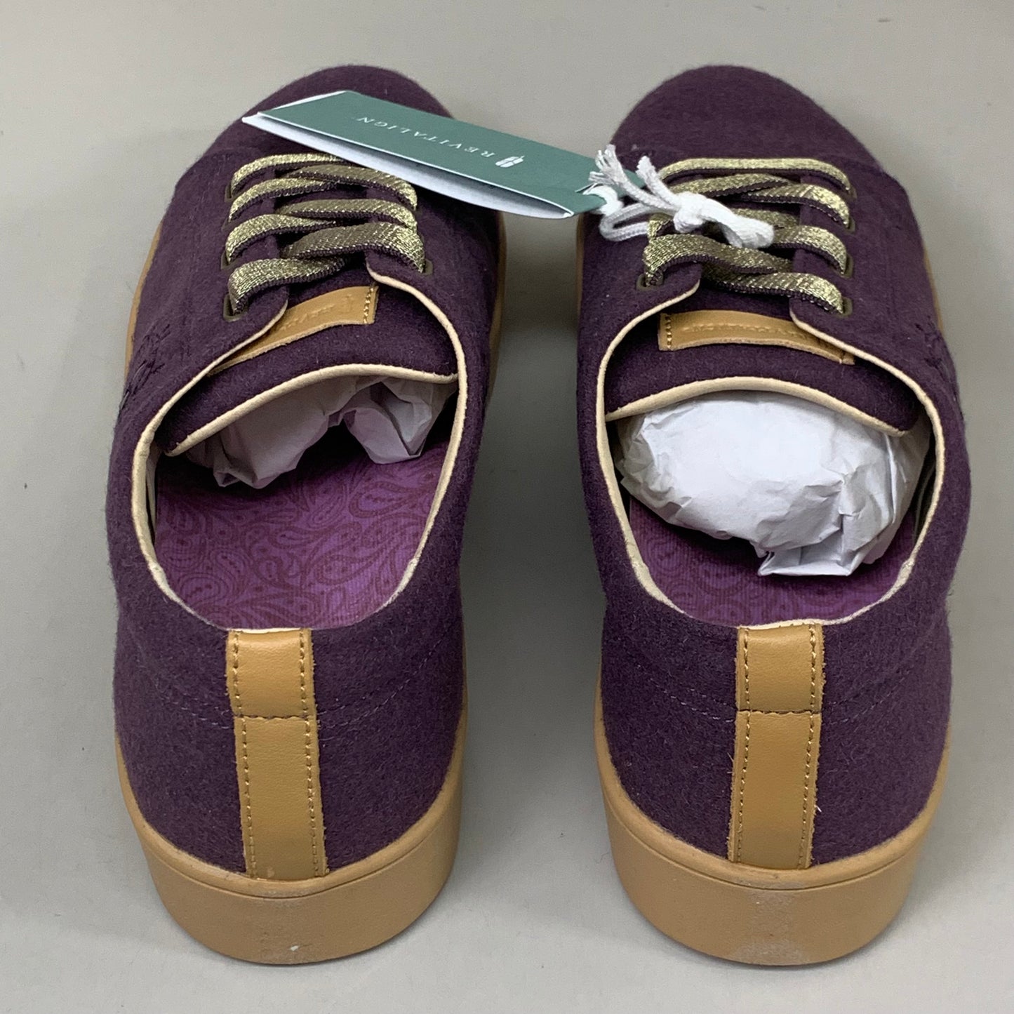 ZA@ WACO Malibu Sparkle Genuine Leather Elastic Laces Womens Sz 11B Vintage Violet A612797