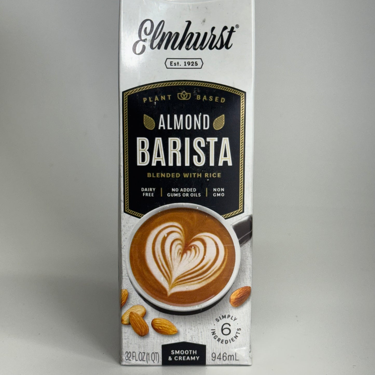 ELMHURST (6 PACK) Milked Almonds Barista A 32 fl oz. BB 05/27