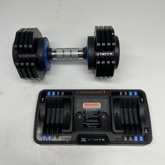 XTERRA FITNESS Adjustable Dumbbells Nylon & Steel 5-25lb Black 1257122308007667