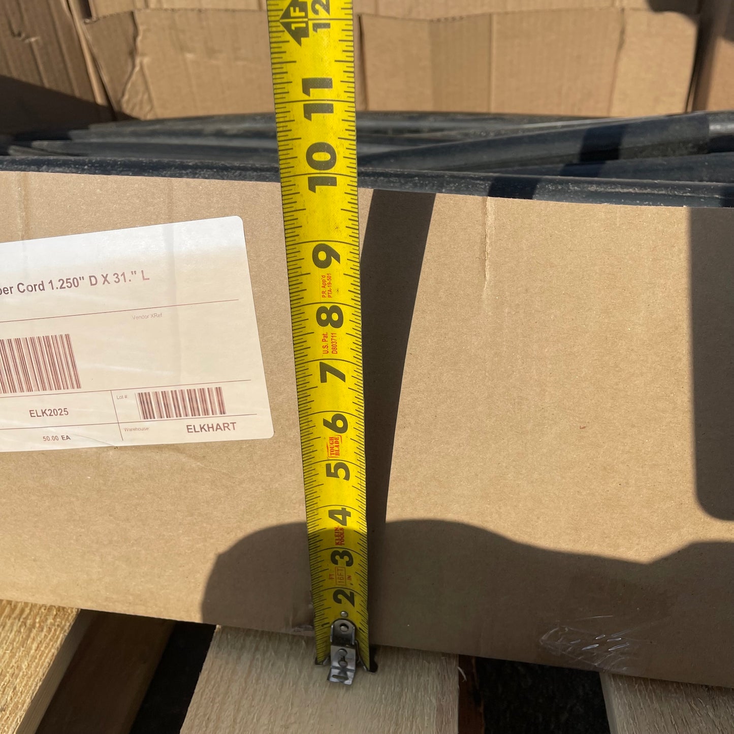ZA@ Pallet of UNBRANDED Solid Core TA Rubber Cord 1.250" D X 31." L (AS-IS)