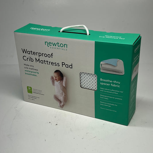 NEWTON  Waterproof Crib Mattress Pad Fits All Standard Sz 52" x 28" White BO52A