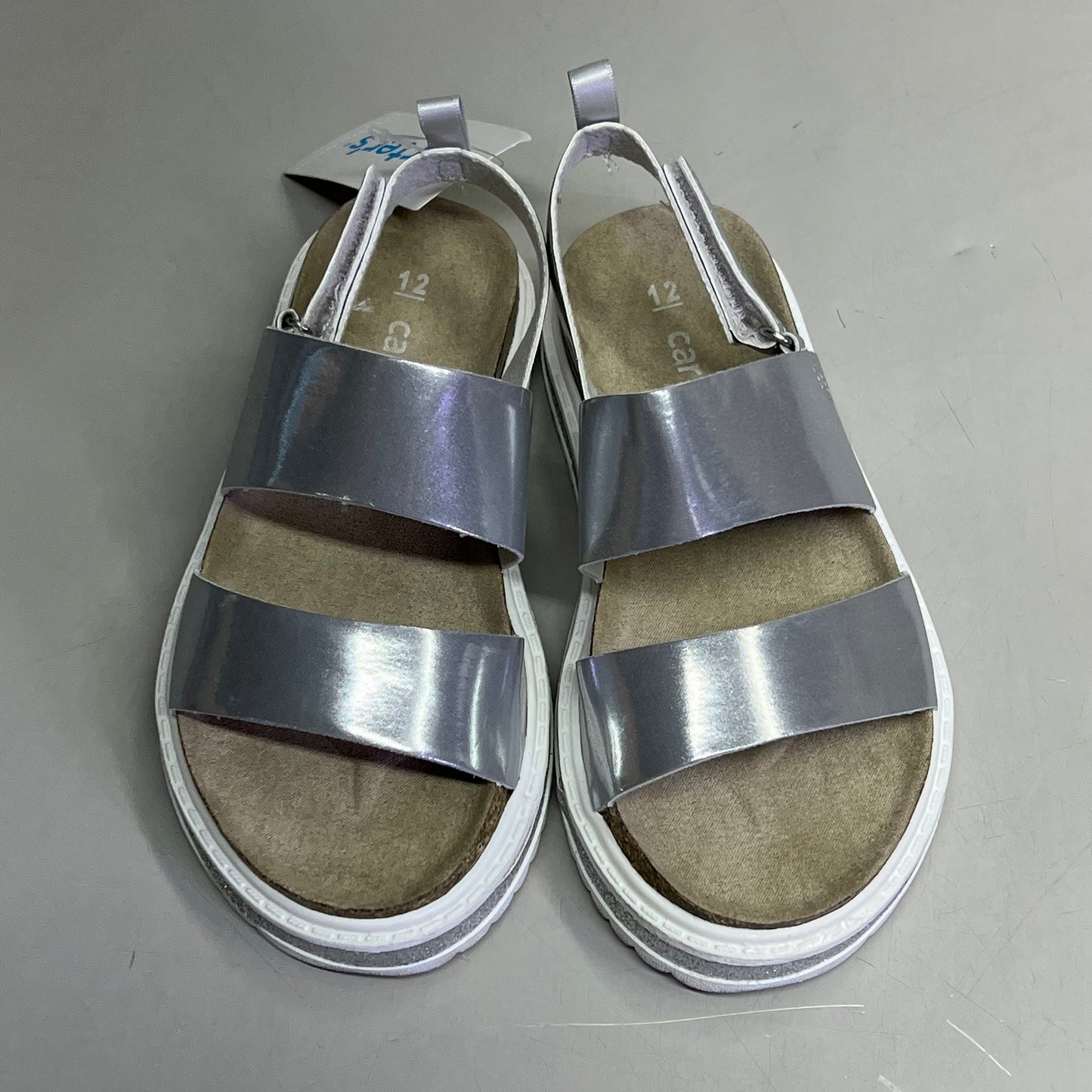 CARTER'S Carlyle Toddlers Back Strap Sandal Girl's Sz 12 Silver CS21Y01B
