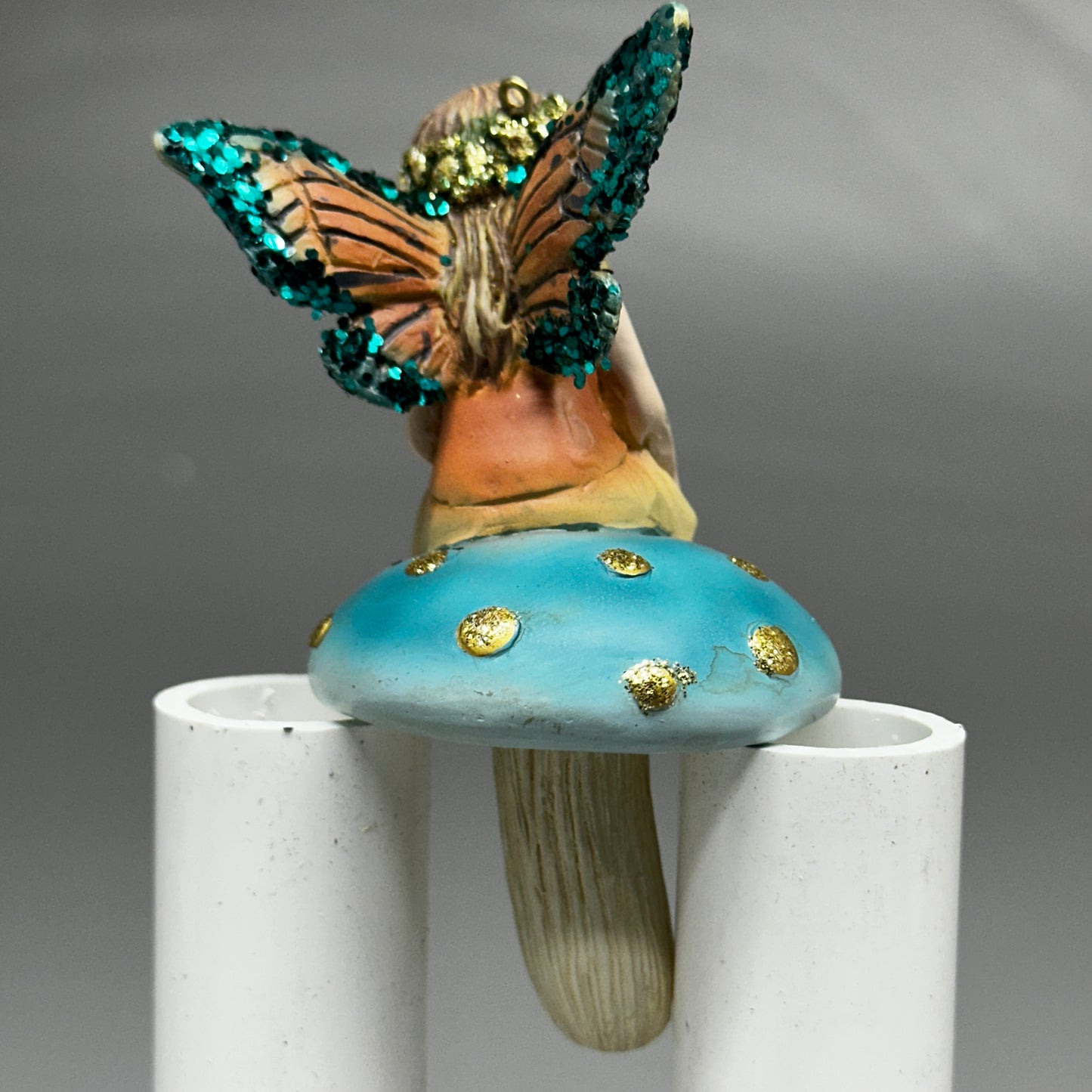 KURT S. ADLER Fairy Sitting On Mushroom Christmas Ornament 4“ E0916