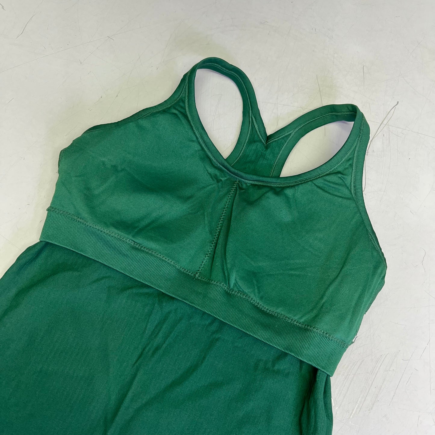 ATTRACO Ribbed Racerback Scoop Neck Athletic Tank Top Women's Sz M Grass Green