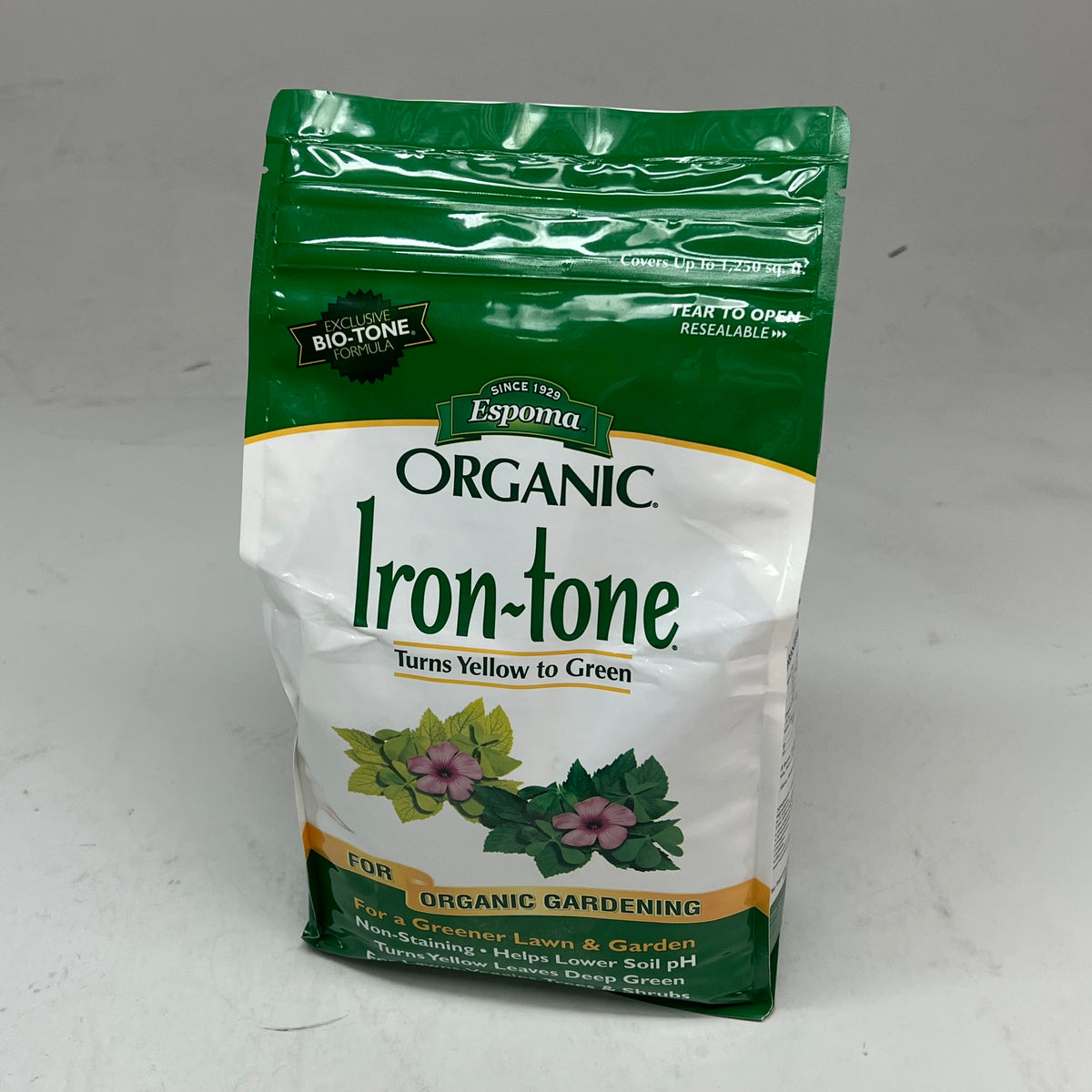 ZA@ ESPOMA  (2 PACK) Organic Iron Tone Turns Yellow to Green  5 lb Bag