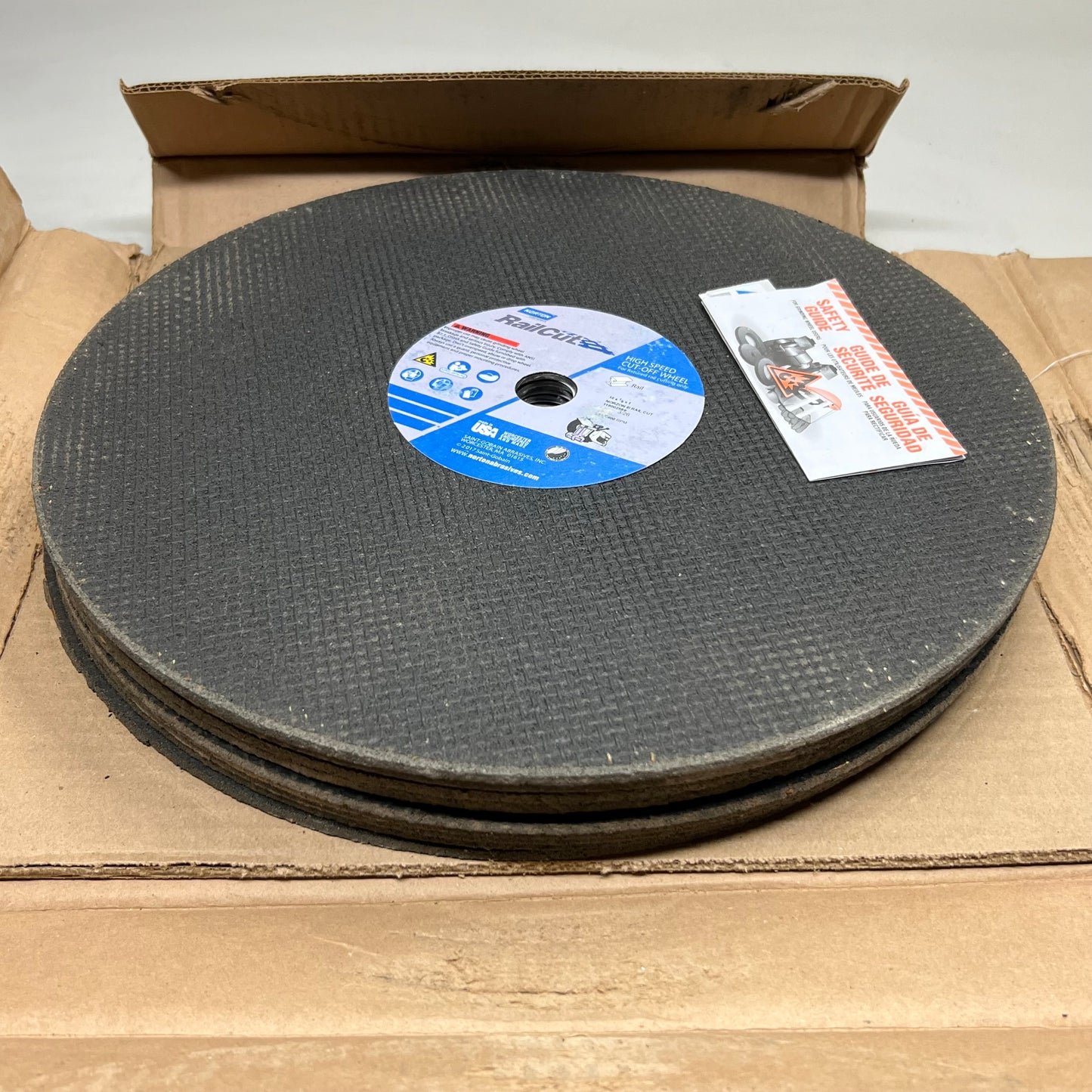 NORTON (10 PACK) High Speed Reinforced Cut off Wheel 16 X 1/8 X 1, Black