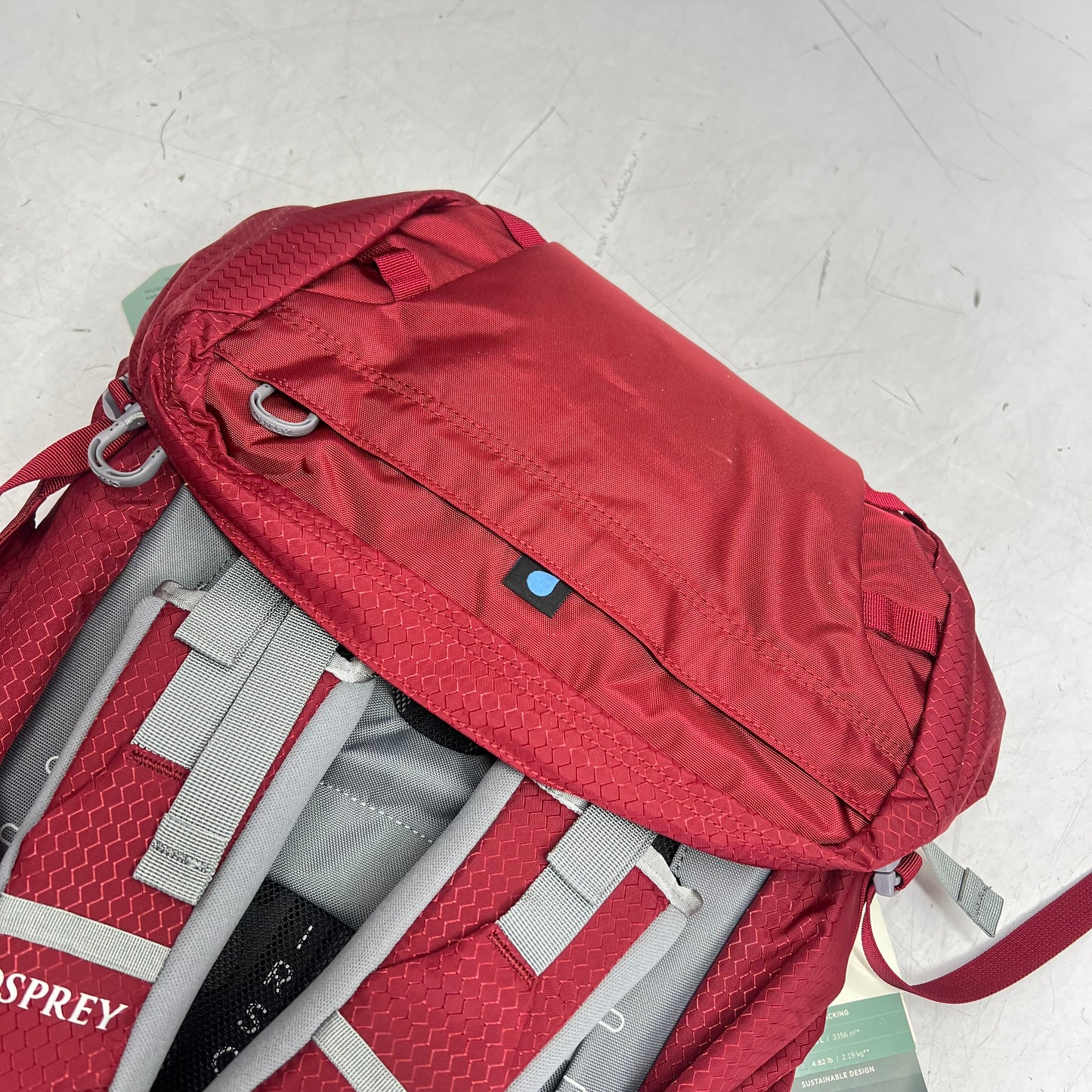 OSPREY Ariel 55L Pack Custom Fit Women's Sz L Torso Adjust Claret Red 10002887