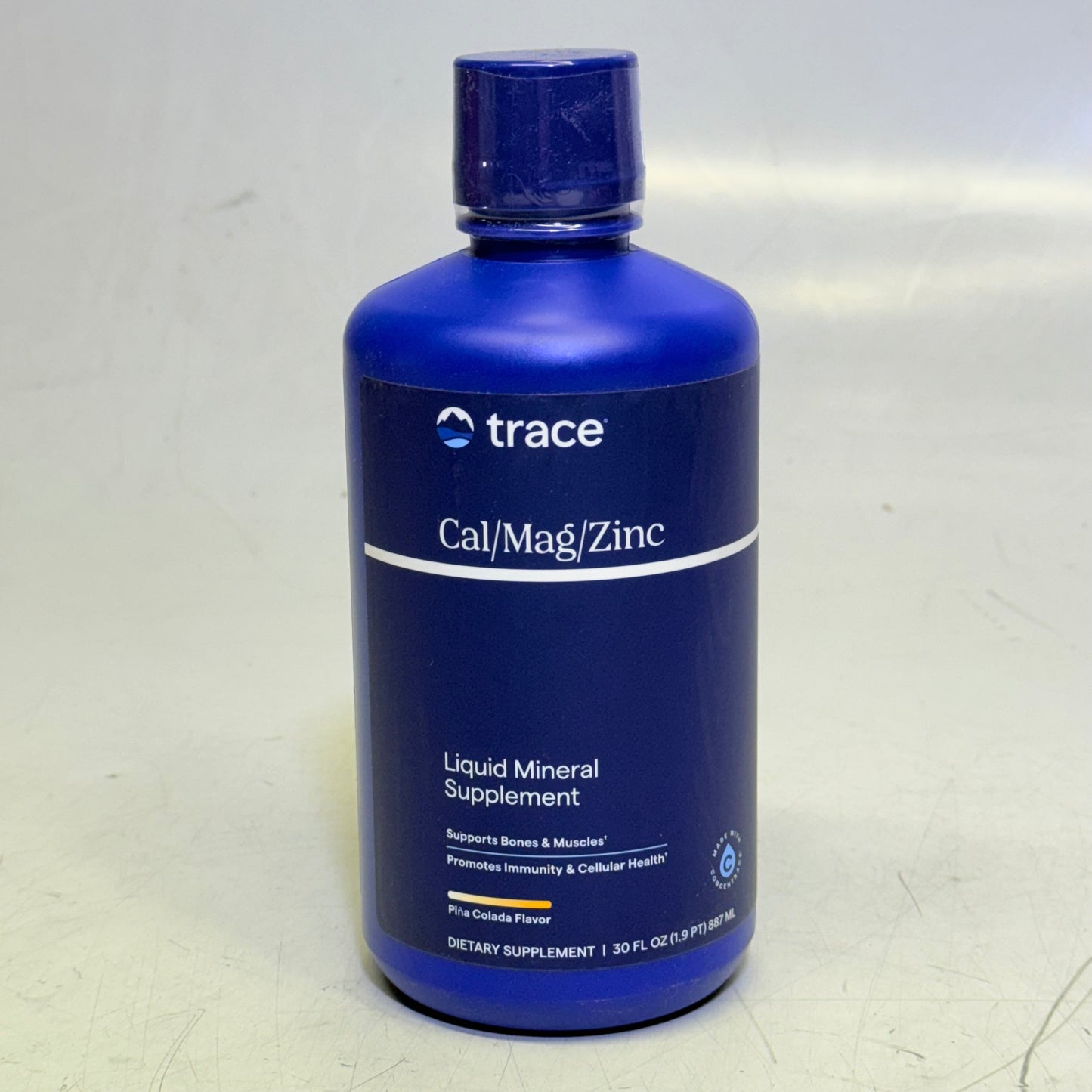 TRACE Cal/ Mag/ Zinc Liquid Mineral Supplement (30oz/Bottle) Piña Colada - BB 01/27