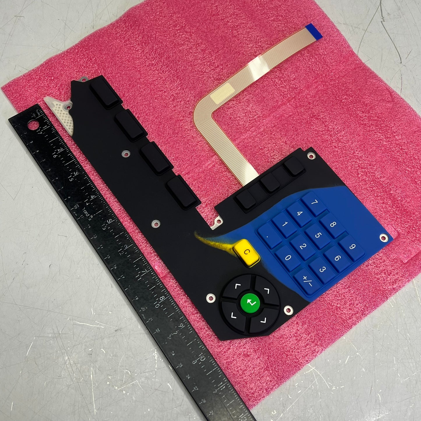 PRINTEC Membrane Keypad Assembly W/ FFC Connector Black/Blue A-0115-0716-0011