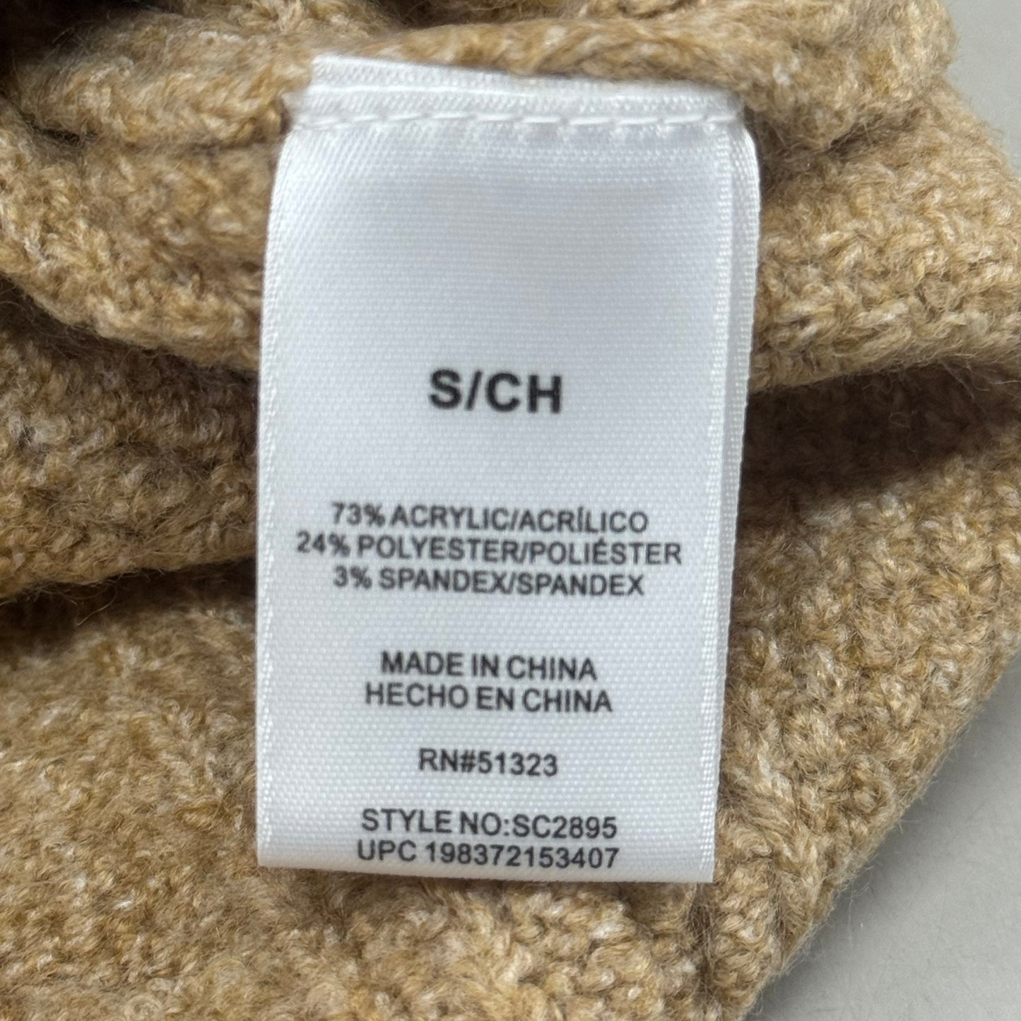 VINCE CAMUTO Cable Knit Sweater Women's Sz-S Latte Heather SC2895