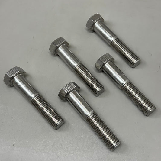 BRIIKSEN (5 PACK) Hex Head Cap Screws Standard thread SS 304 5" HHCSSS1C5 As-is