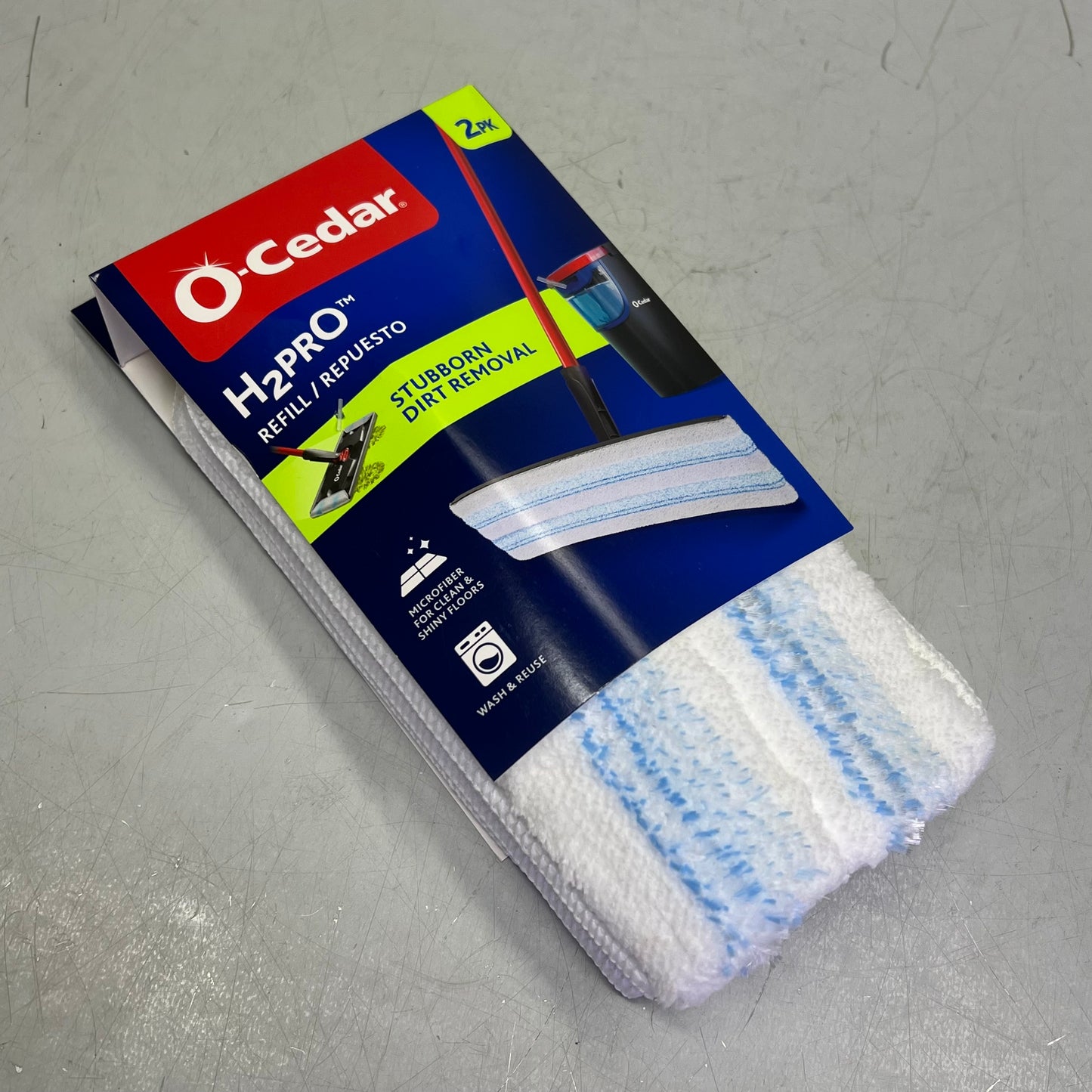 O-CEDAR (2 PACK, 2 HEADS EACH) H2prO Mop Heads 9.25" x 4.38" White 26-231