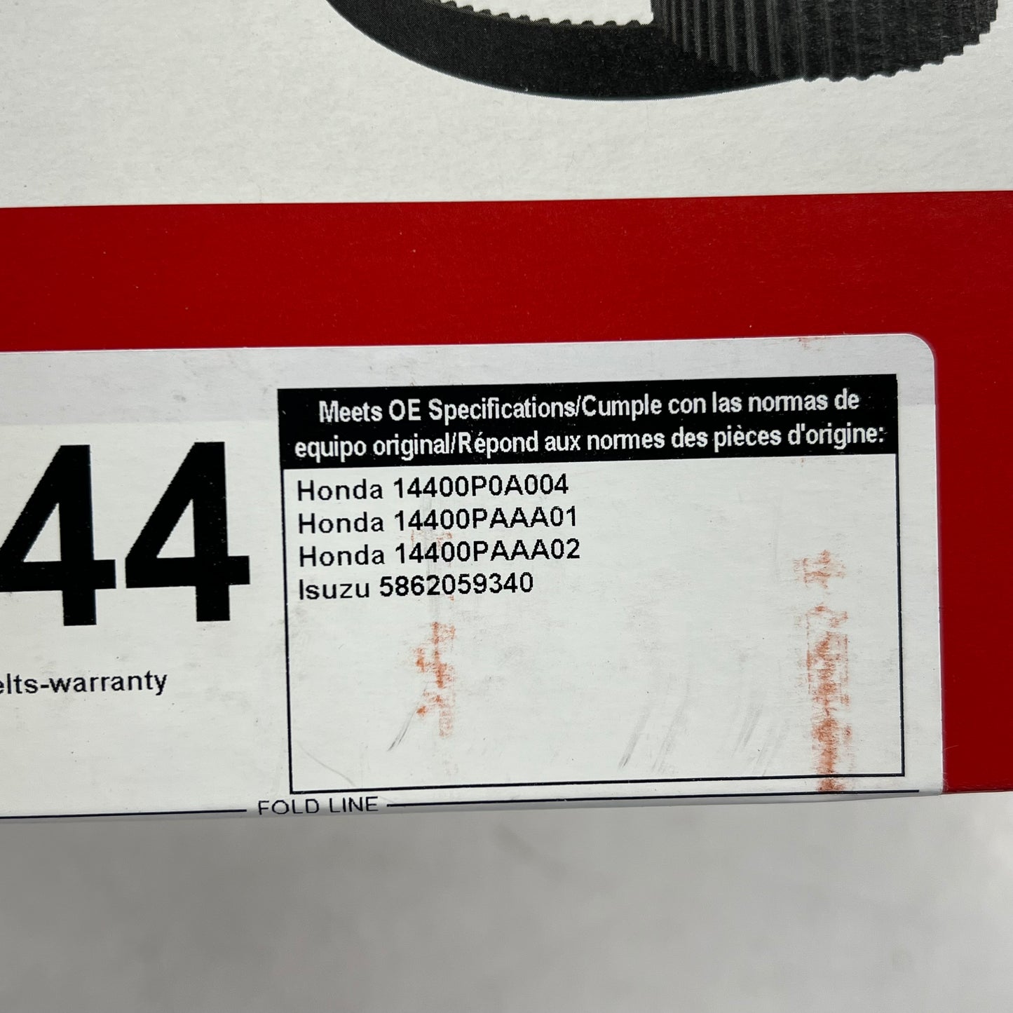 GATES Power Grip Timing Belt for Acura, Honda & Isuzu  112 Teeth 42" Length T244