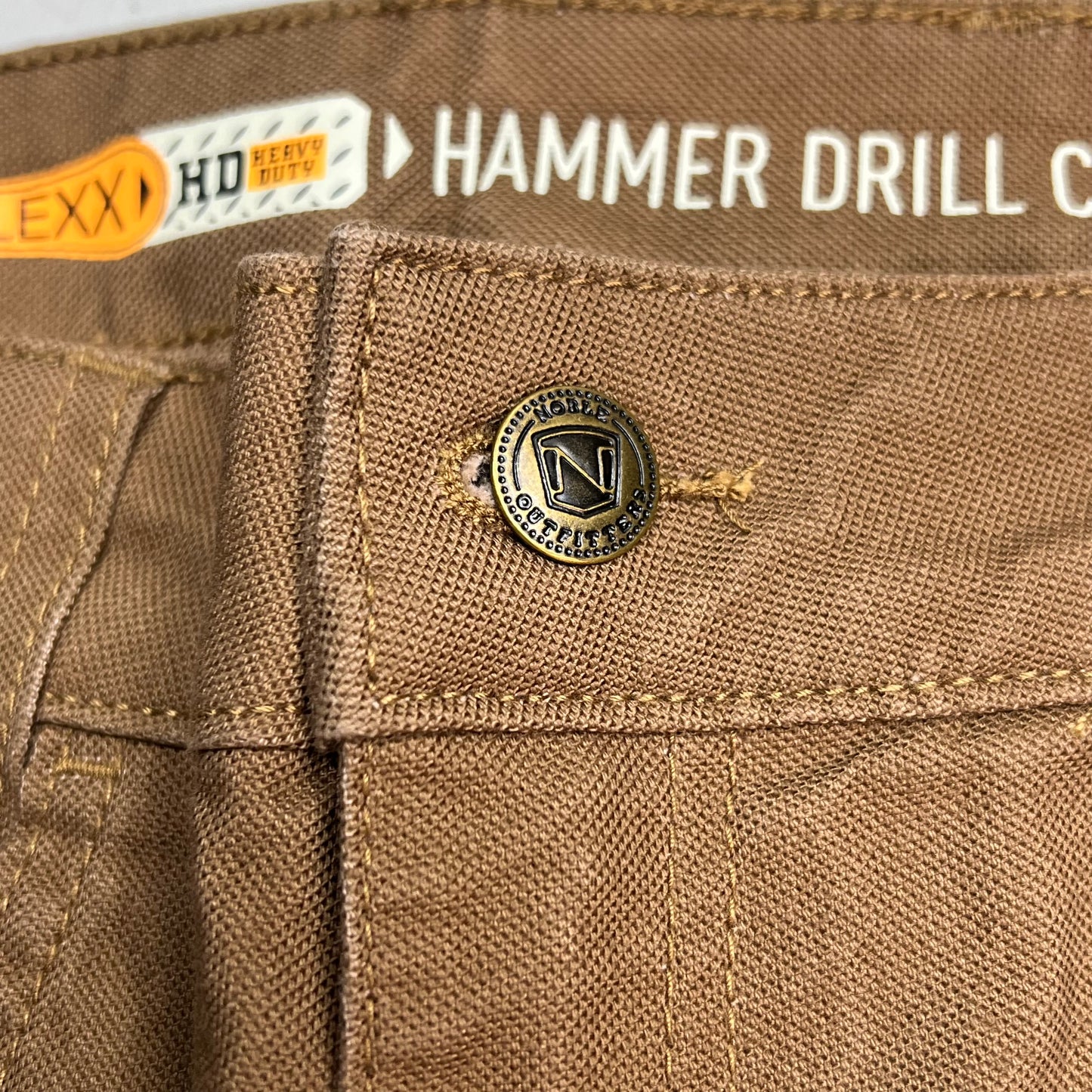 NOBLE OUTFITTERS Full Flex HD Hammer Canvas Work Pant Men's Sz 40x30 Tabacco