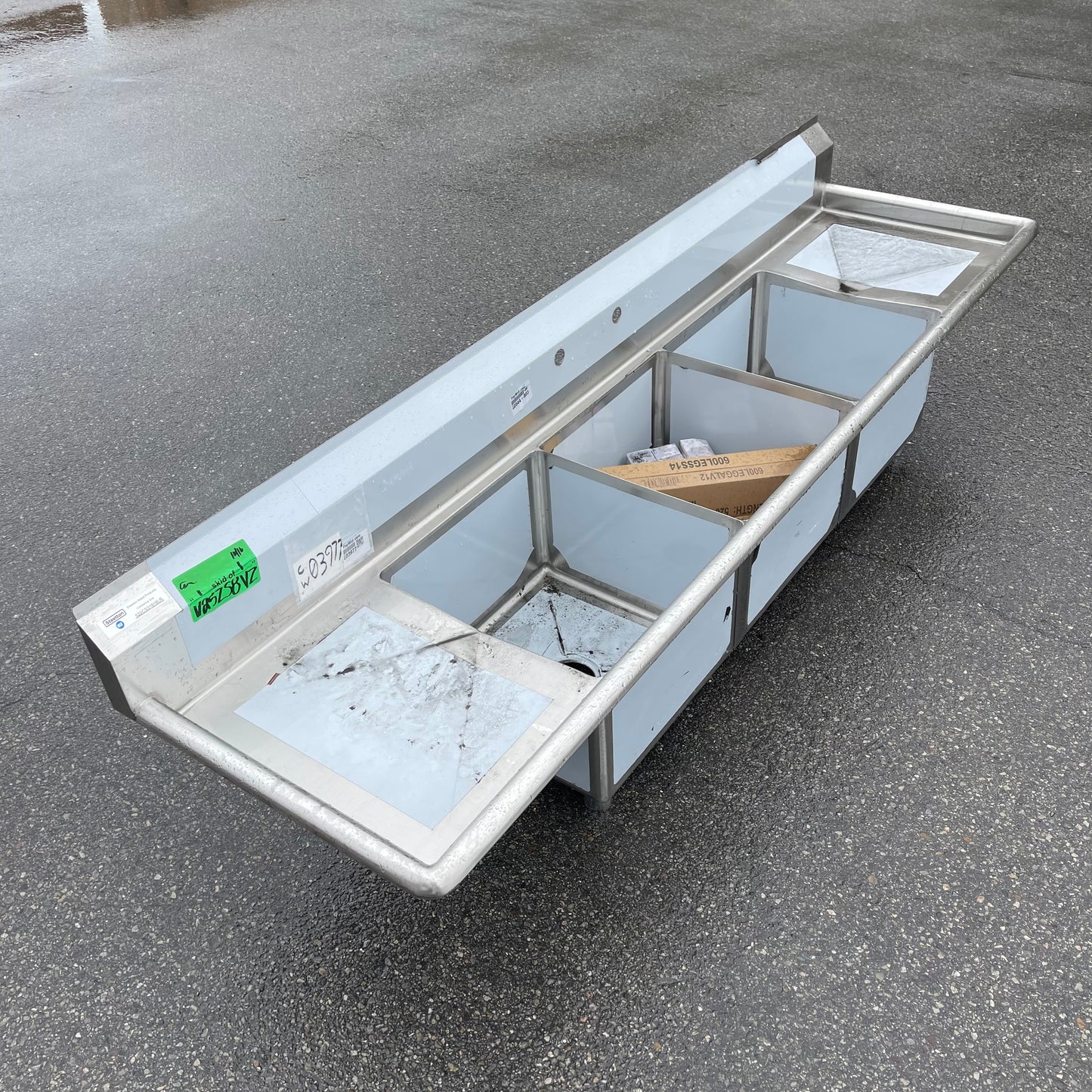 Z@ STEELTON Commercial 3 Compartment Sink 19” 18-gauge Stainless Steel 522CS31818LR