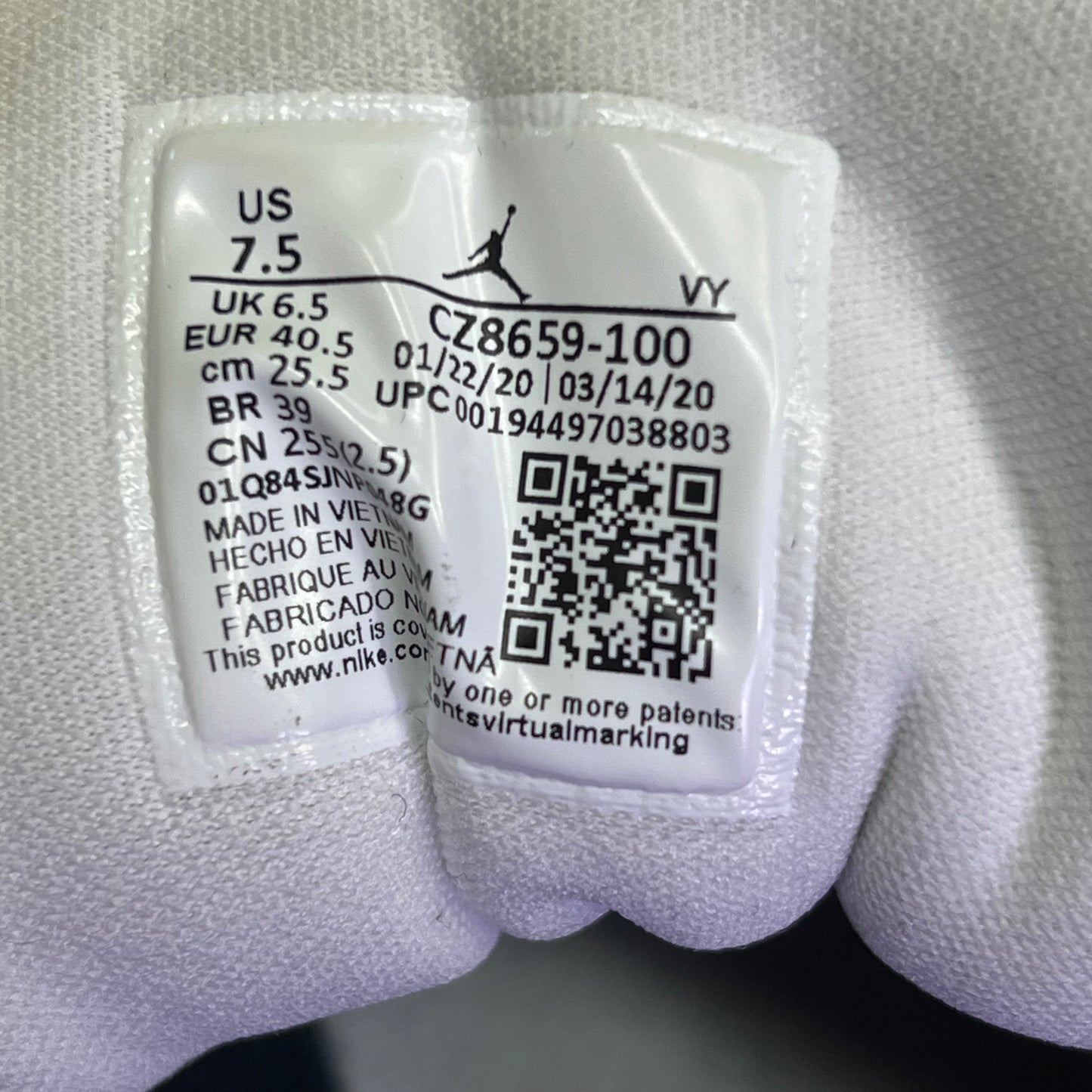 NIKE Air Jordan 1 Low SE 'Nothing But Net' Unisex Sz 7.5 Multicolor (Pre-Owned)