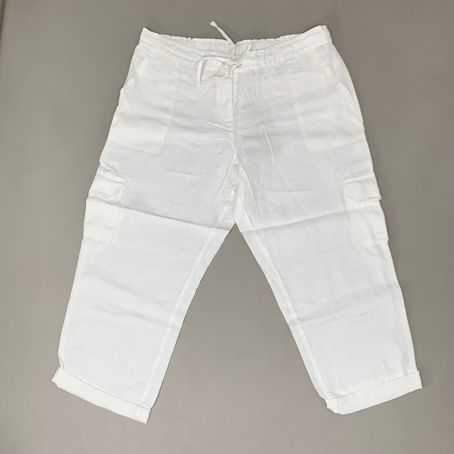 TOMMY BAHAMA Women's Palmbray Tapered Cargo Pant White Size L TW118698 (New)