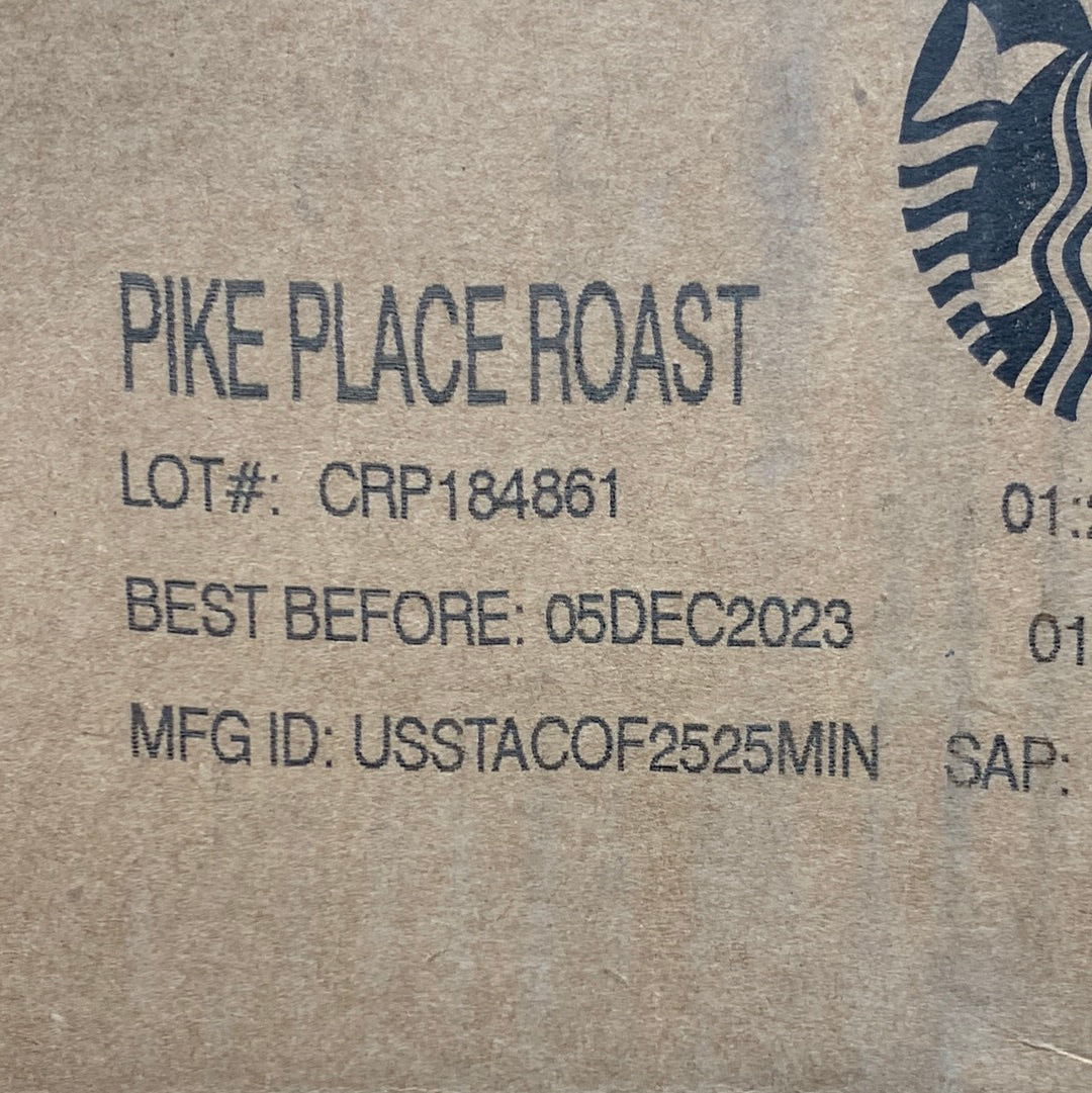 STARBUCKS (32 PACK) Pike Place Roast Coffee 5 oz 07/24 (AS-IS)