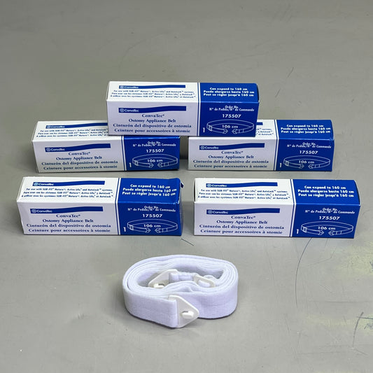 CONVATEC (6 PACK) Ostomy Appliance Belt Adjustable Up To 42" White 175507