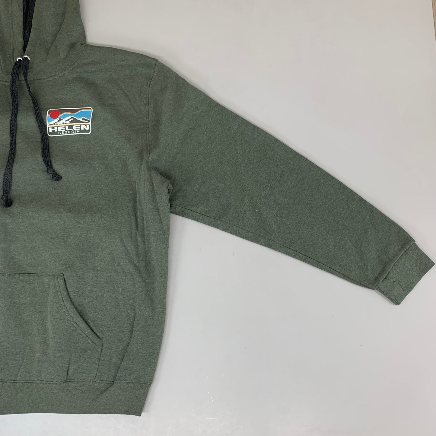 LONEROCK Helen Georgia Tie Hoodie Sz X-Large Green