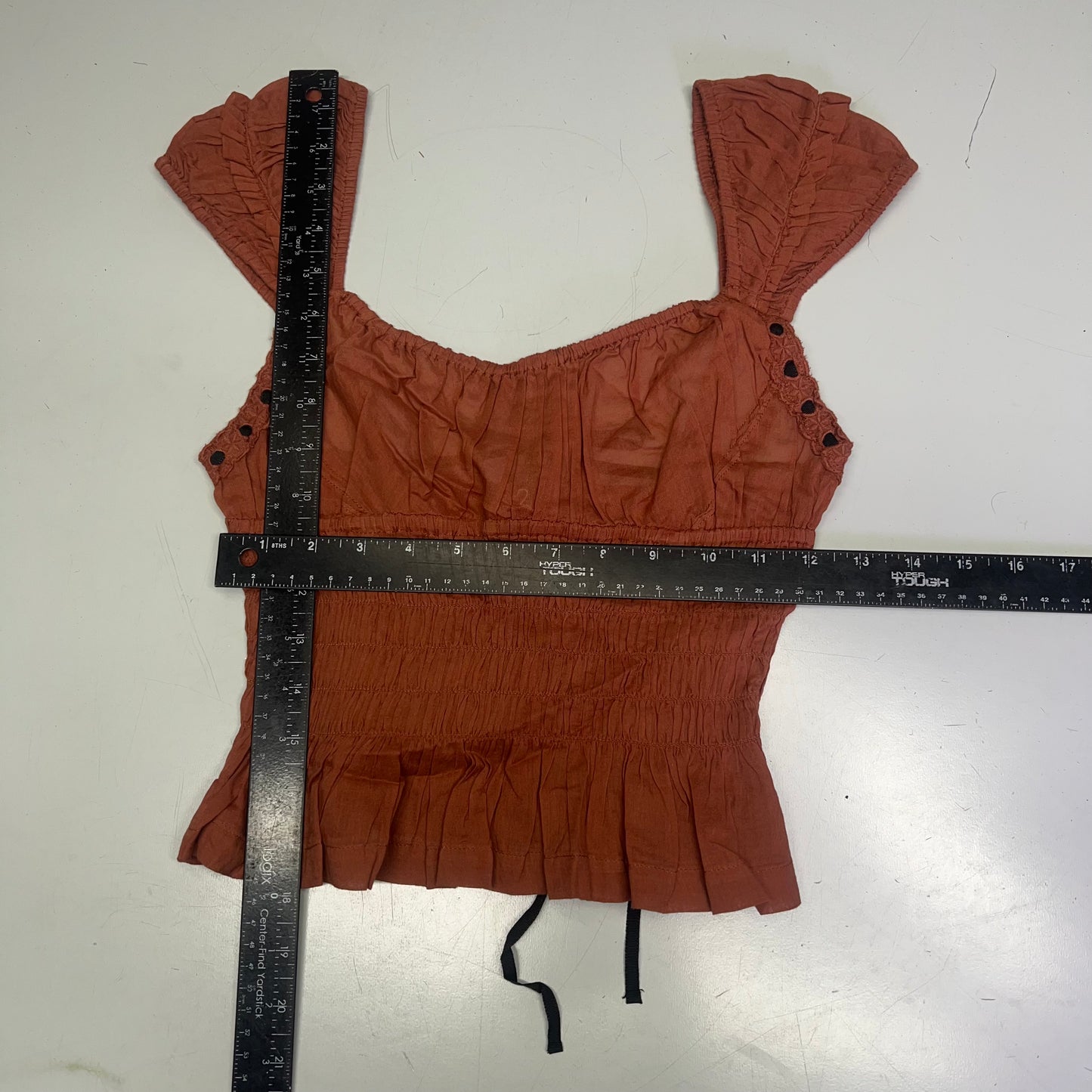 FREE PEOPLE Linen Textile Sweet On Your Crop Women's Sz S Maple Syrup 96849898