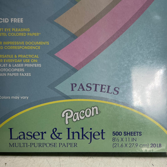 PACON (500 Sheets) Laser & Inkjet Multi Purpose Paper Sz 8-1/2" x 11", PI0I058
