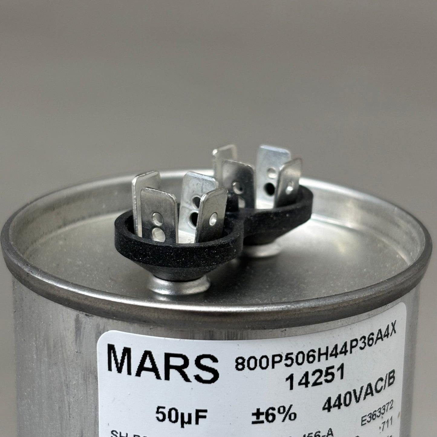 MARS Motor Run Capacitor Round 50 MFD 440/370 VAC Dual Voltage Rated 14251