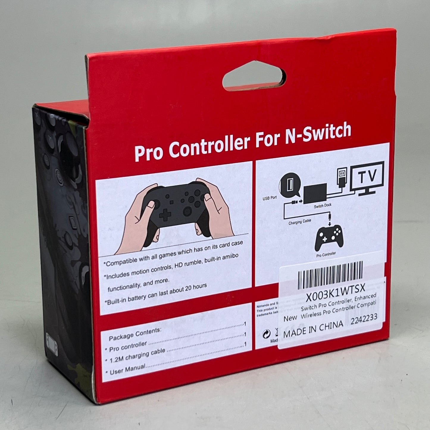 ZA@ HARGA Pro Controller for Nintendo Switch Wireless & Rechargeable W028 (New Other)