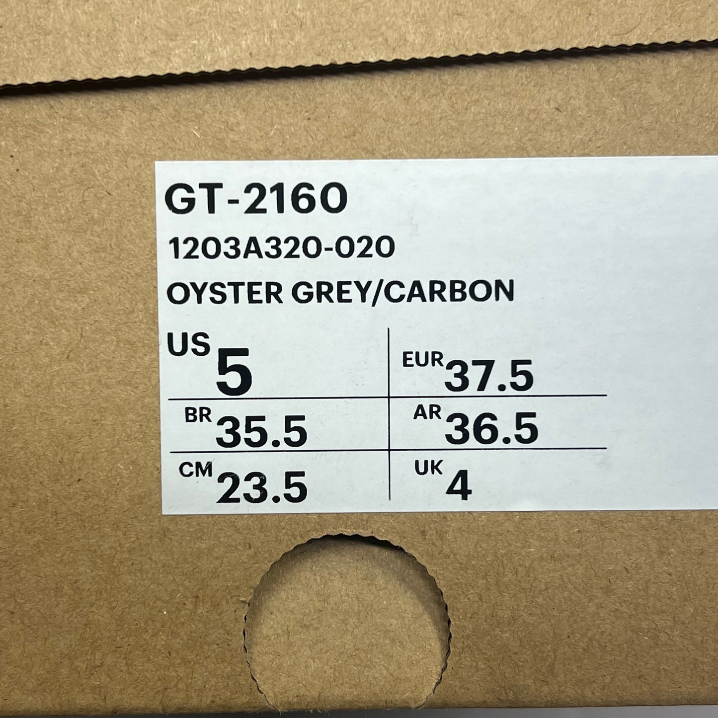 ASICS 2010's Aesthetic Sneakers US Women Wide 5/Men 4 Oyster Grey/Carbon GT-2160