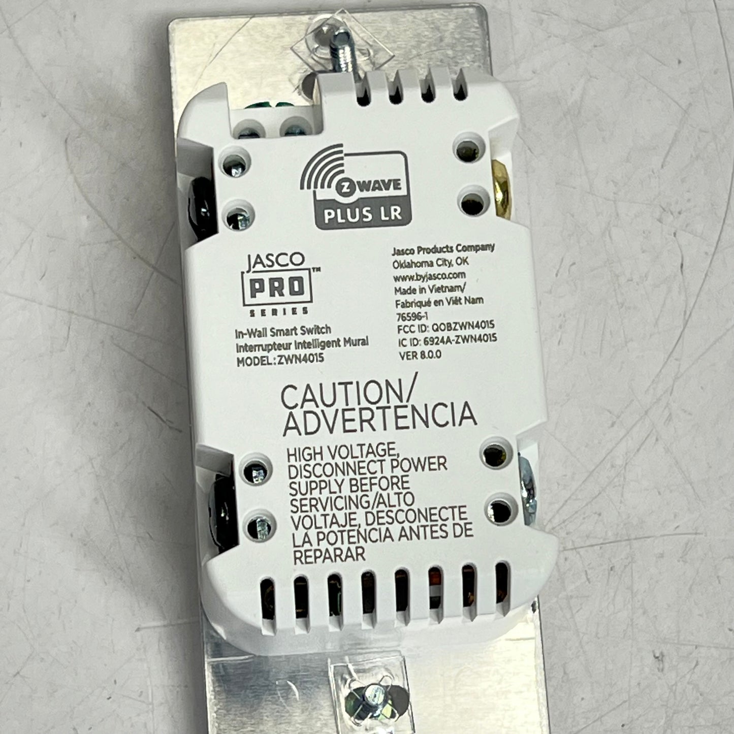 JASCO PRO Z-wave Plus in Wall Smart Switch 15 A 125V 60HZ White 76596