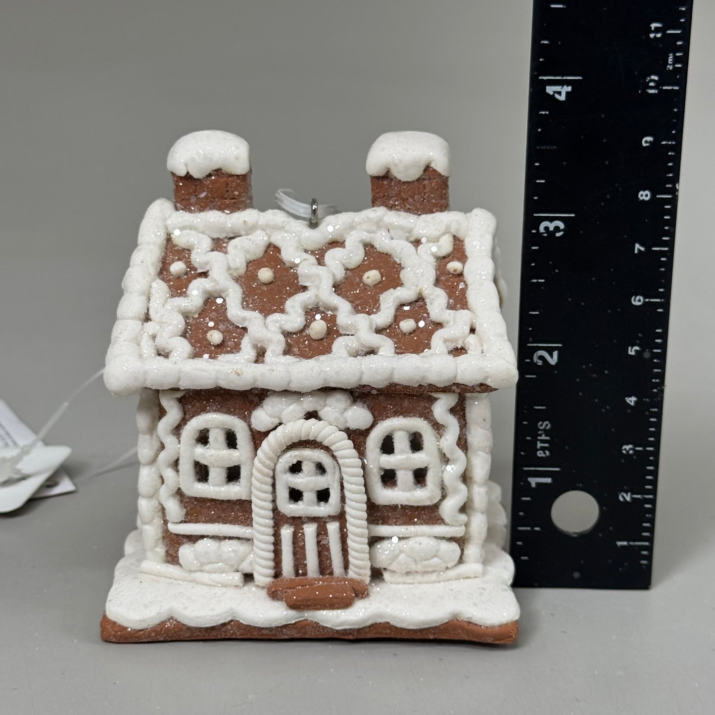 RAZ IMPORT (12 PACK) Assorted Lighted Gingerbread House Ornaments 4.25" 4416149