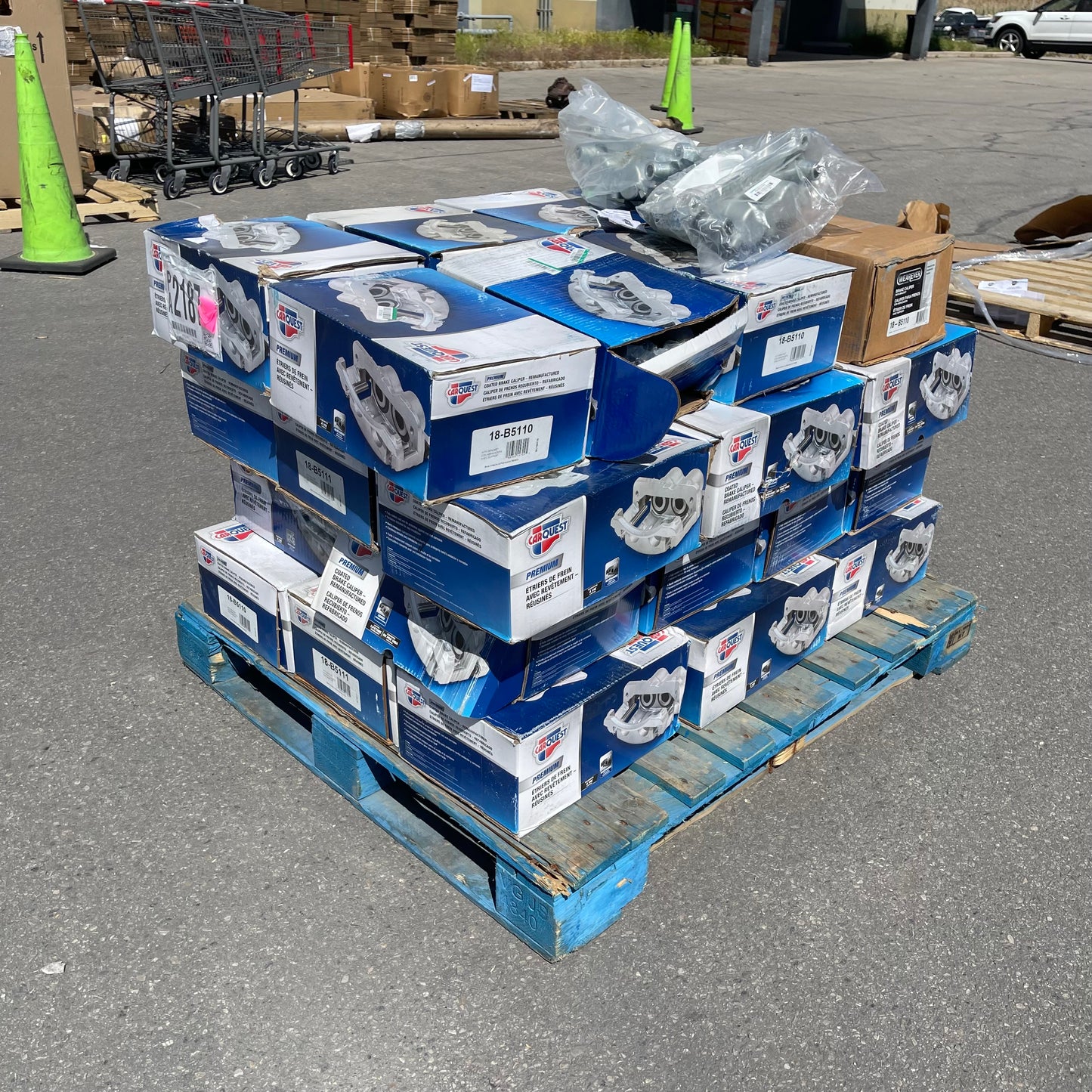 ZA@ Pallet of CAR QUEST (~34 Units) Premium Coated Brake Calipers (see images)