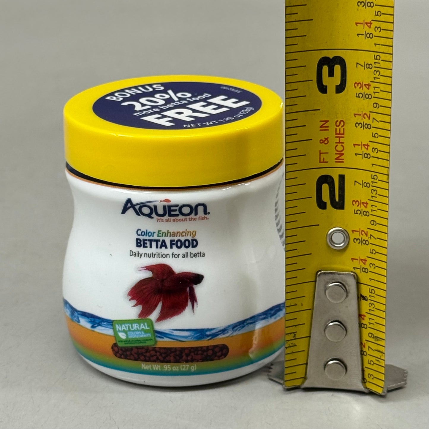 AQUEON (48 PACK) Betta Color Enhancing Pellets Food for Daily Feeding .95 oz