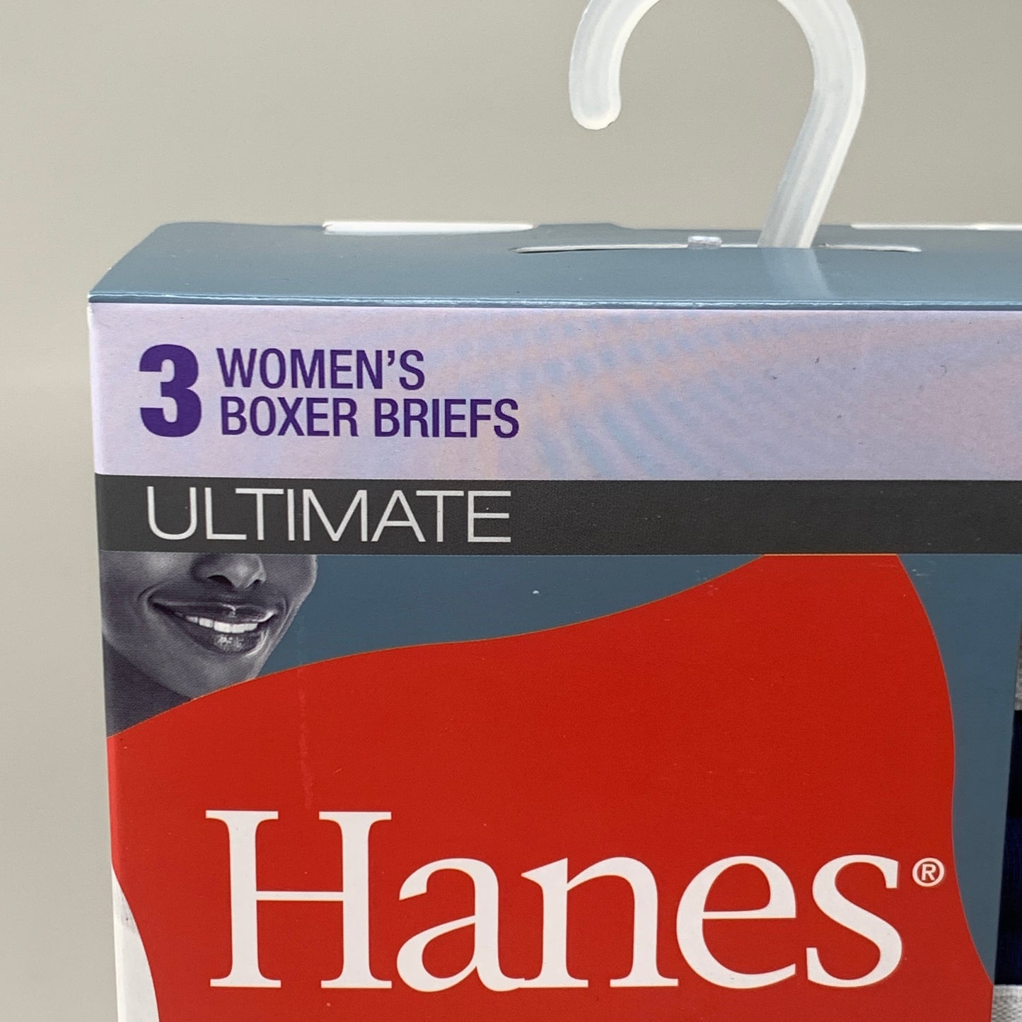 HANES 3 PACK!! Originals Women's Breathable Cotton Boxer Briefs Underwear Sz M Blue/White/Floral 45OUBB