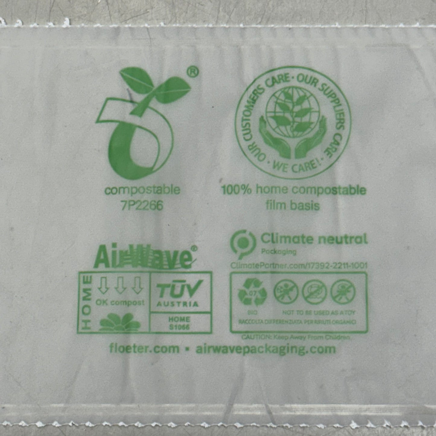 AIRWAVE (2 Rolls) Plantwave Small Pillow Cushion Film Plant Based 8"x4" - 1700' 700-371