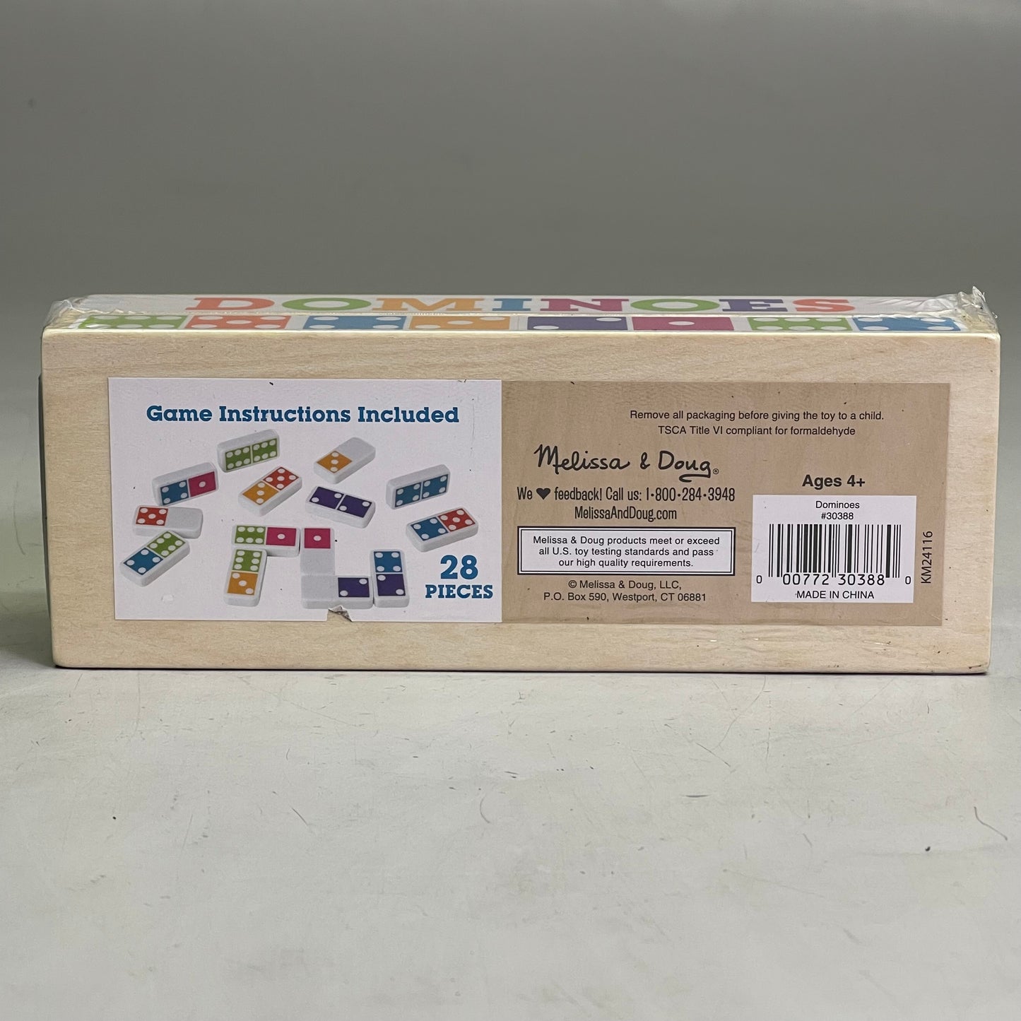 MELISSA & DOUG Dominoes Game 28 Pieces Multicolor Wood 30388