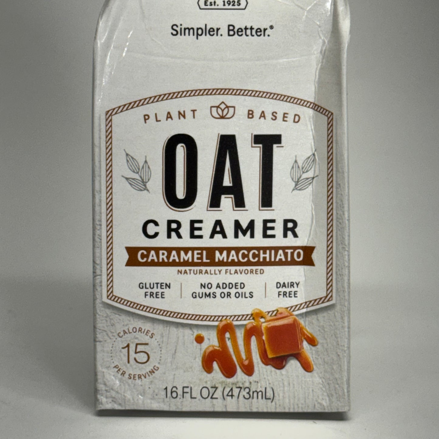 ELMHURST (6 PACK) Elmhurst Caramel Macchiato Oat Creamer 16 fl oz. BB 09/26