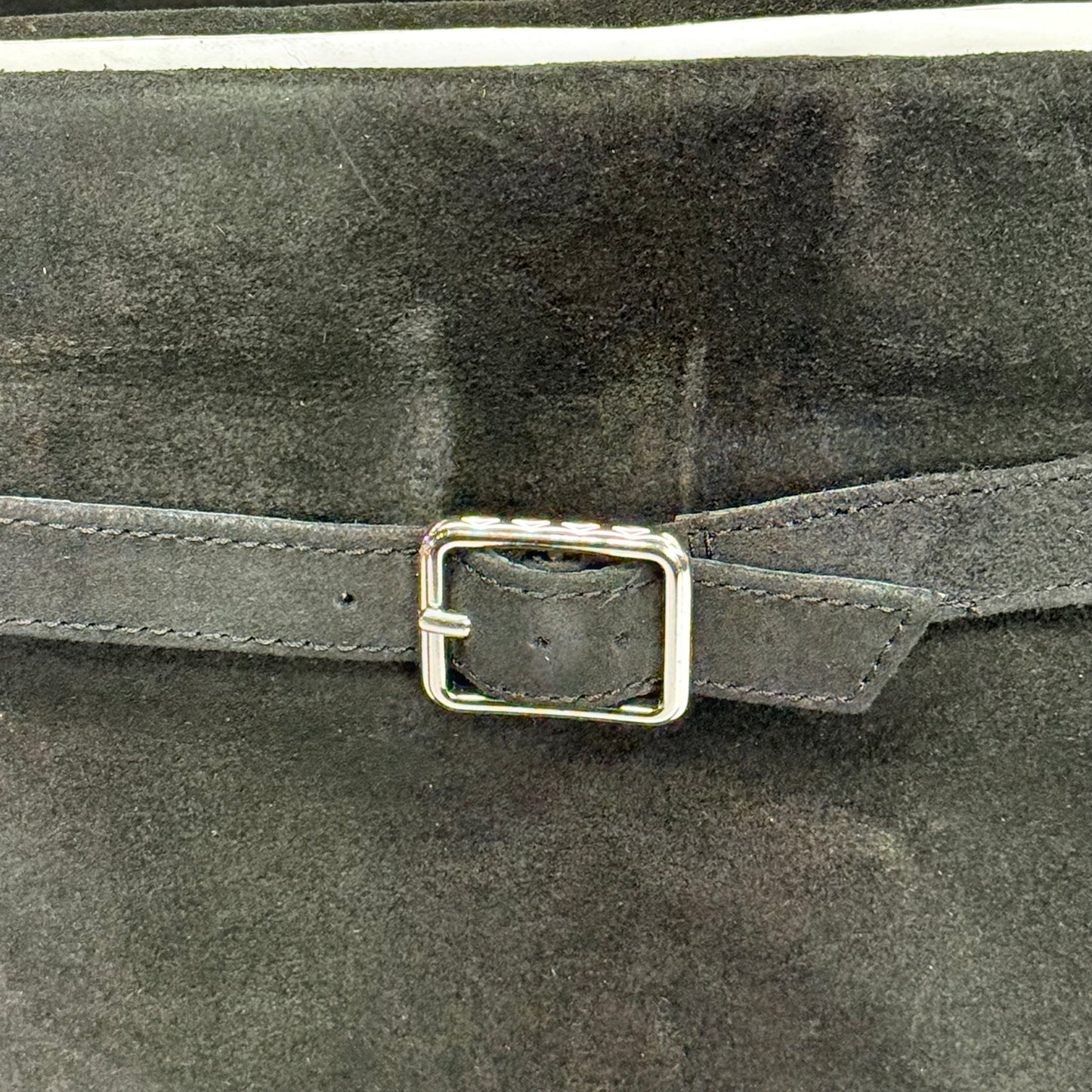 FREE PEOPLE Felicity Foldover Boot Sz 7 WS Knee-High Length Black Suede 84607712