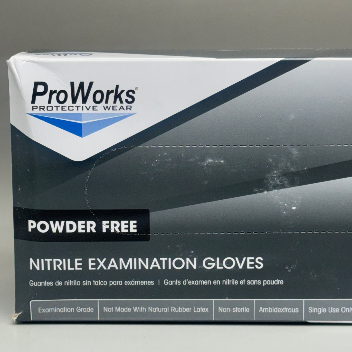 PROWORKS Protective Wear Nitrile Examination Gloves 100ct Size: Large GL-N145F