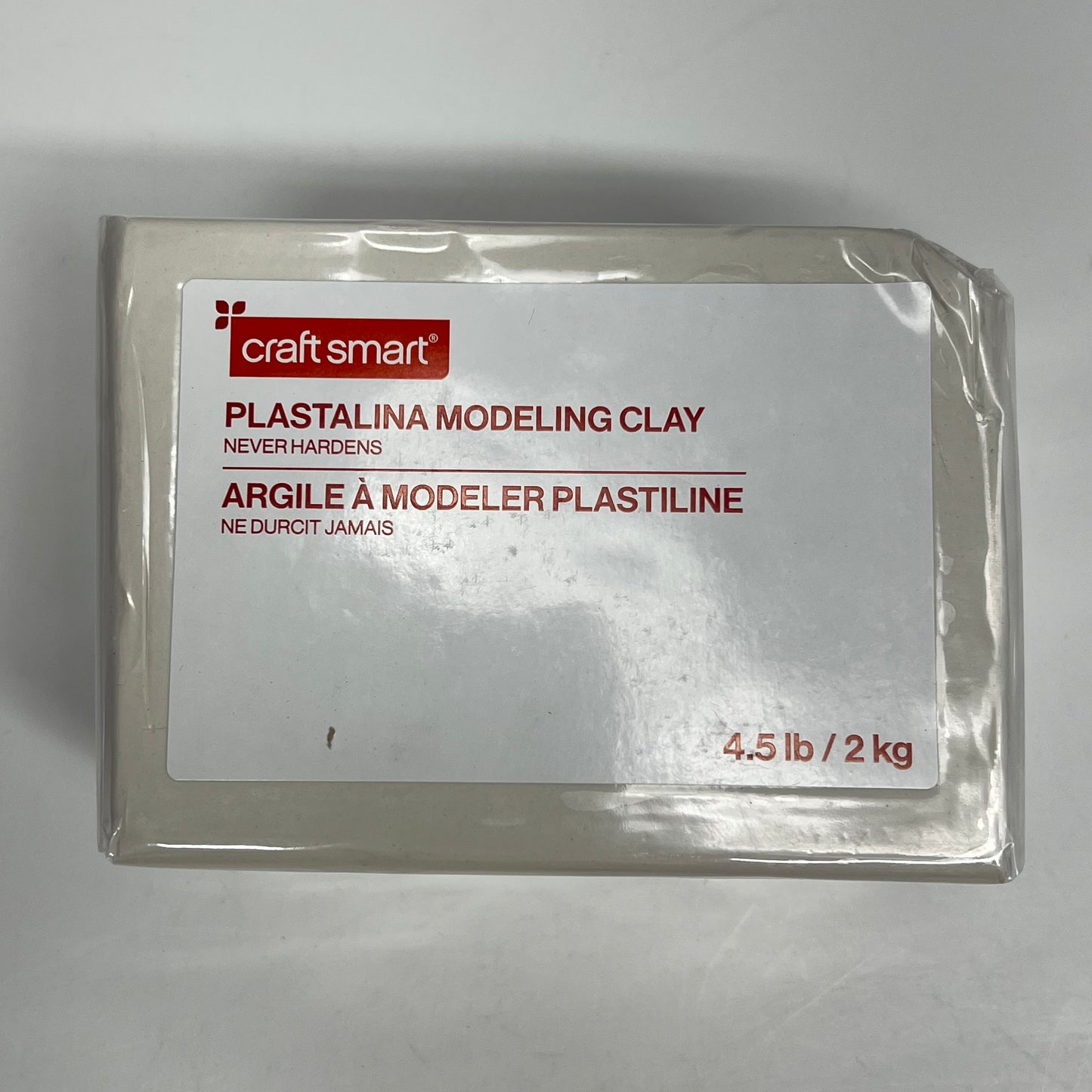 ZA@ CRAFT SMART (2 PACK,4.5 Lb EACH) Plastalina Modeling Clay Never Hardens White 772124