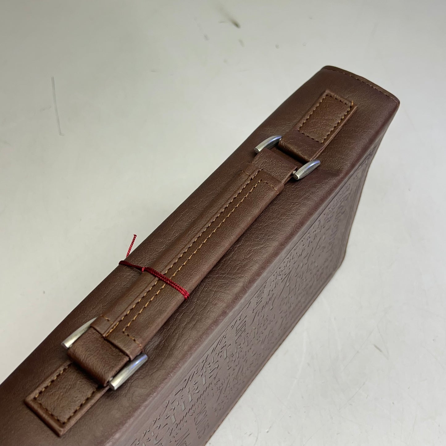 CHRISTIAN ART GIFTS Isaiah 9:6 Faux Leather Classic Bible Cover 8"x11" Walnut